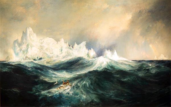 Eisberge in Mid-Atlantic, 1890 | Thomas Moran | Giclée Leinwand Kunstdruck