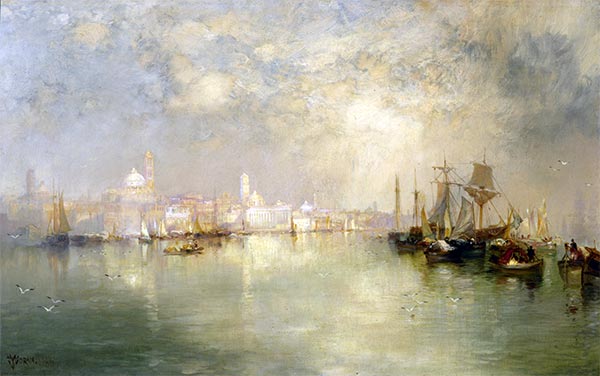 Venice: Reminiscence of Vera Cruz, Mexico, 1886 | Thomas Moran | Giclée Canvas Print