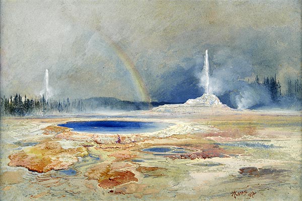 The Castle Geyser, Fire Hole Basin, a.1873 | Thomas Moran | Giclée Paper Art Print
