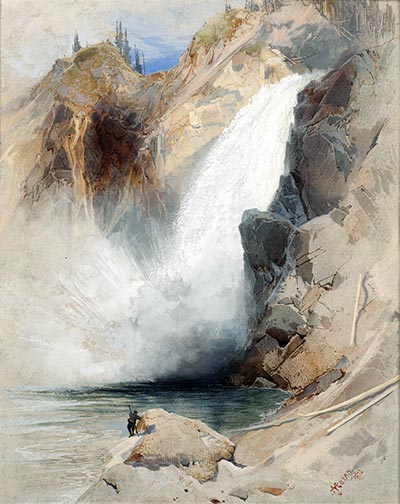 Die oberen Wasserfälle des Yellowstone, 1872 | Thomas Moran | Giclée Papier-Kunstdruck
