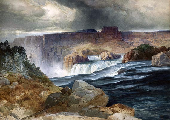 Shoshone-Fälle, Snake River, Idaho, n.d. | Thomas Moran