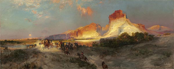 Green River Cliffs, Wyoming, 1881 | Thomas Moran | Giclée Canvas Print