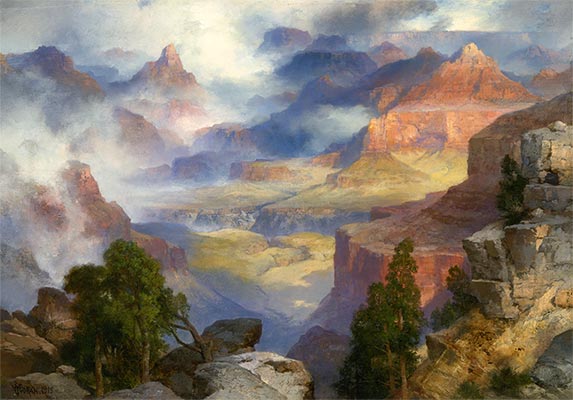 Grand Canyon in Mist, 1915 | Thomas Moran | Giclée Canvas Print