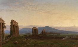 Blick auf das Aquädukt von Claude bei Rom, 1859 von Thomas Worthington Whittredge | Leinwand Kunstdruck