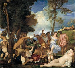 Bacchanal on Andros | Titian | Painting Reproduction