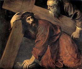 Christ and the Cyrenian, 1565 von Titian | Leinwand Kunstdruck
