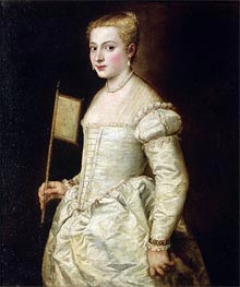 Porträt einer Dame in Weiß | Titian | Gemälde Reproduktion