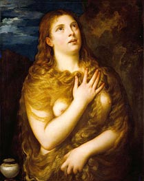 Mary Magdalene, c.1533/35 von Titian | Leinwand Kunstdruck