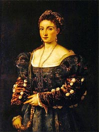 Titian | Portrait of a Woman (La Bella) | Giclée Canvas Print