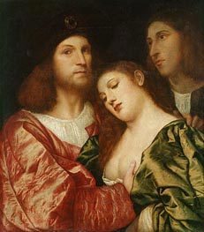 The Lovers, c.1510 von Titian | Leinwand Kunstdruck