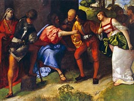 The Adulteress Brought before Christ, n.d. von Titian | Leinwand Kunstdruck