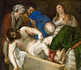 Entombment of Christ, 1560 by Titian | Canvas Print