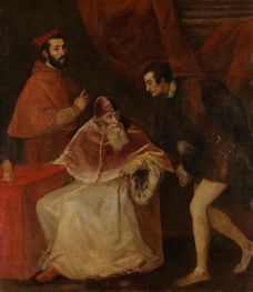 Portrait of Paolo III Farnese with the Nephews | Titian | Gemälde Reproduktion