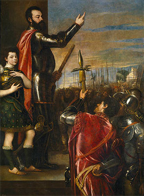 The Marquis of Vasto Addressing his Troops, c.1540/41  | Titian | Giclée Canvas Print