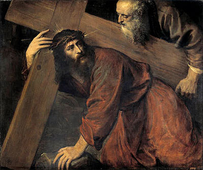 Christ and the Cyrenian, 1565 | Titian | Giclée Leinwand Kunstdruck