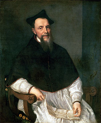 Portrait of Bishop Ludovico Beccadelli, 1552 | Titian | Giclée Leinwand Kunstdruck