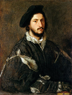 Portrait of Vincenzo Mosti, c.1520/25 | Titian | Giclée Leinwand Kunstdruck