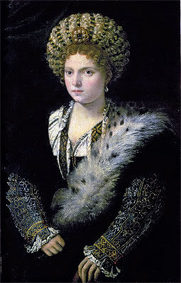 Portrait of Isabella d'Este, c.1534/36 | Titian | Giclée Leinwand Kunstdruck