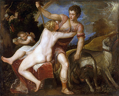 Venus and Adonis, n.d. | Titian | Giclée Leinwand Kunstdruck