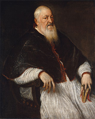 Filippo Archinto, Archbishop of Milan, c.1550 | Titian | Giclée Canvas Print