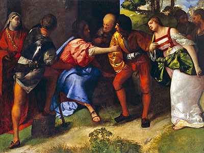 The Adulteress Brought before Christ, n.d. | Titian | Giclée Leinwand Kunstdruck