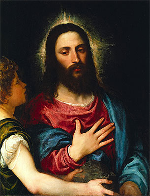 The Temptation of Christ, c.1516/25 | Titian | Giclée Leinwand Kunstdruck