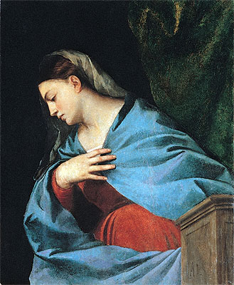 Virgin (The Averoldi Polyptych), 1522 | Titian | Giclée Leinwand Kunstdruck