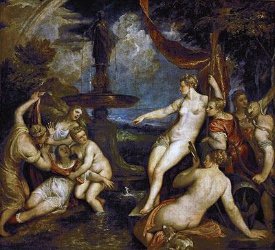 Diana and Callisto, 1568 | Titian | Giclée Leinwand Kunstdruck