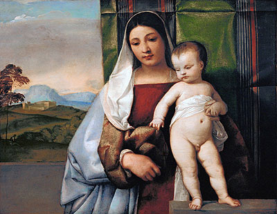 The Gypsy Madonna, c.1510 | Titian | Giclée Leinwand Kunstdruck