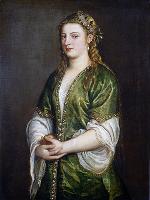 Titian | Portrait of a Lady, c.1555 | Giclée Canvas Print
