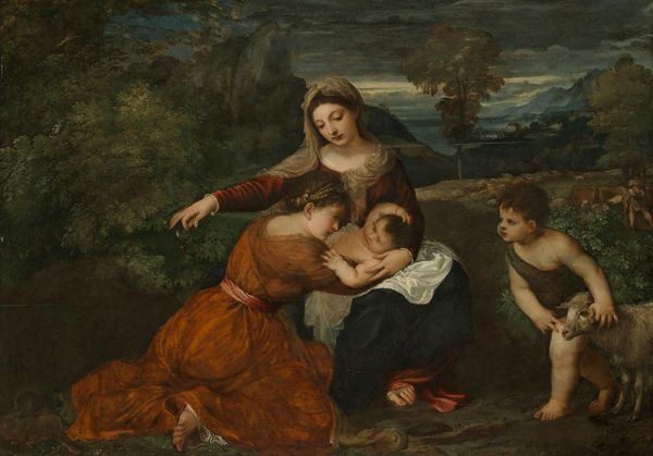 The Madonna and Child with Infant Saint John the Baptist, 1530s | Titian | Giclée Canvas Print