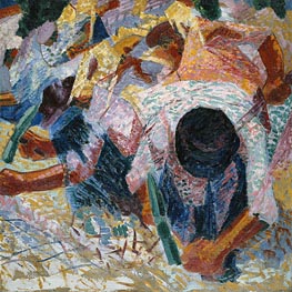 Umberto Boccioni | The Street Pavers, 1914 | Giclée Canvas Print