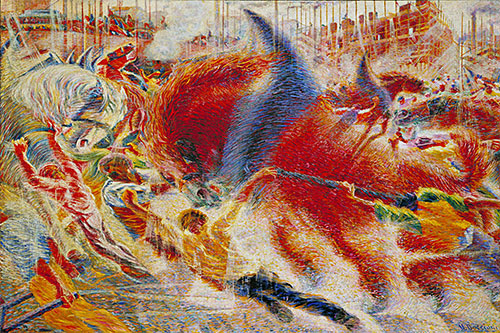 Umberto Boccioni | Die Stadt erhöht, 1910 | Giclée Leinwand Kunstdruck