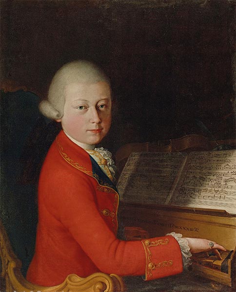 Portrait of Wolfgang Amadeus Mozart at the age of 13 in Verona, c.1770 | Unknown Master