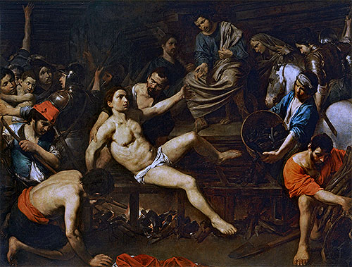Valentin de Boulogne | The Martyrdom of Saint Laurence, c.1621/22 | Giclée Canvas Print
