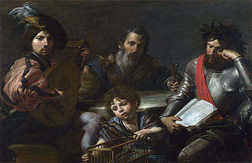 Die vier Lebensalter des Menschen, c.1629 | Valentin de Boulogne