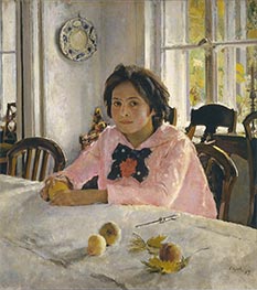 Valentin Serov | Girl with Peaches, Portrait of Vera Mamontova, 1887 | Giclée Canvas Print
