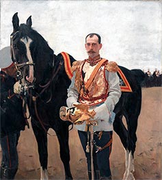 Porträt des Großherzogs Pavel Alexandrovich, 1897 von Valentin Serov | Leinwand Kunstdruck