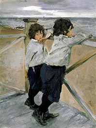 Zwei Jungen, 1899 von Valentin Serov | Leinwand Kunstdruck