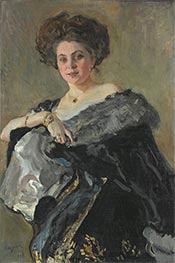 Porträt von Evdokia Sergeevna Morozova, 1908 von Valentin Serov | Leinwand Kunstdruck