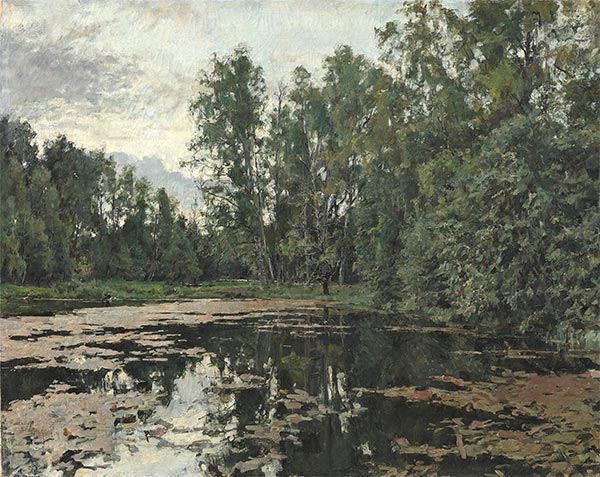 Überwucherter Teich. Domotkanovo, 1888 | Valentin Serov | Giclée Leinwand Kunstdruck