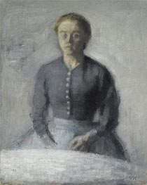 Portrait of Ida, c.1890 by Hammershoi | Canvas Print