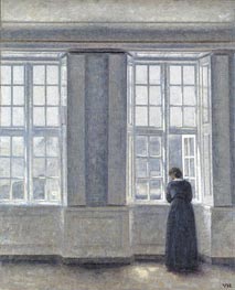 Interior, Woman at the Window | Hammershoi | Painting Reproduction