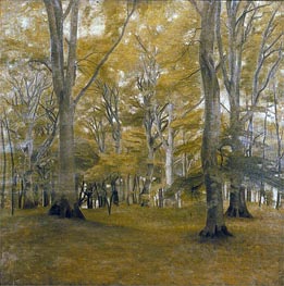 Forest Interior (The Big Trees), 1896 von Hammershoi | Leinwand Kunstdruck