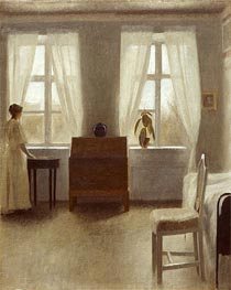 In the Bedroom | Hammershoi | Painting Reproduction