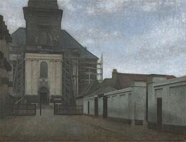 Strandgade with Christians Kirke in the Background, c.1907/08 von Hammershoi | Leinwand Kunstdruck