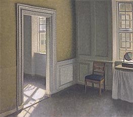 Bedroom, Strandgade 30, 1906 by Hammershoi | Canvas Print