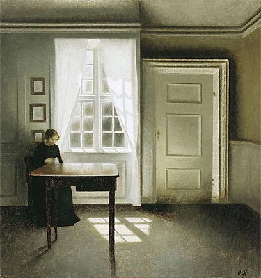 Interior with a Lady, 1901 | Hammershoi | Giclée Canvas Print