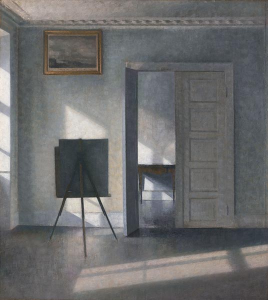 Hammershoi | Interior with Easel, Bredgade 25, 1912 | Giclée Canvas Print