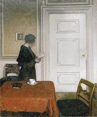 Woman Reading, 1908 | Hammershoi | Giclée Canvas Print